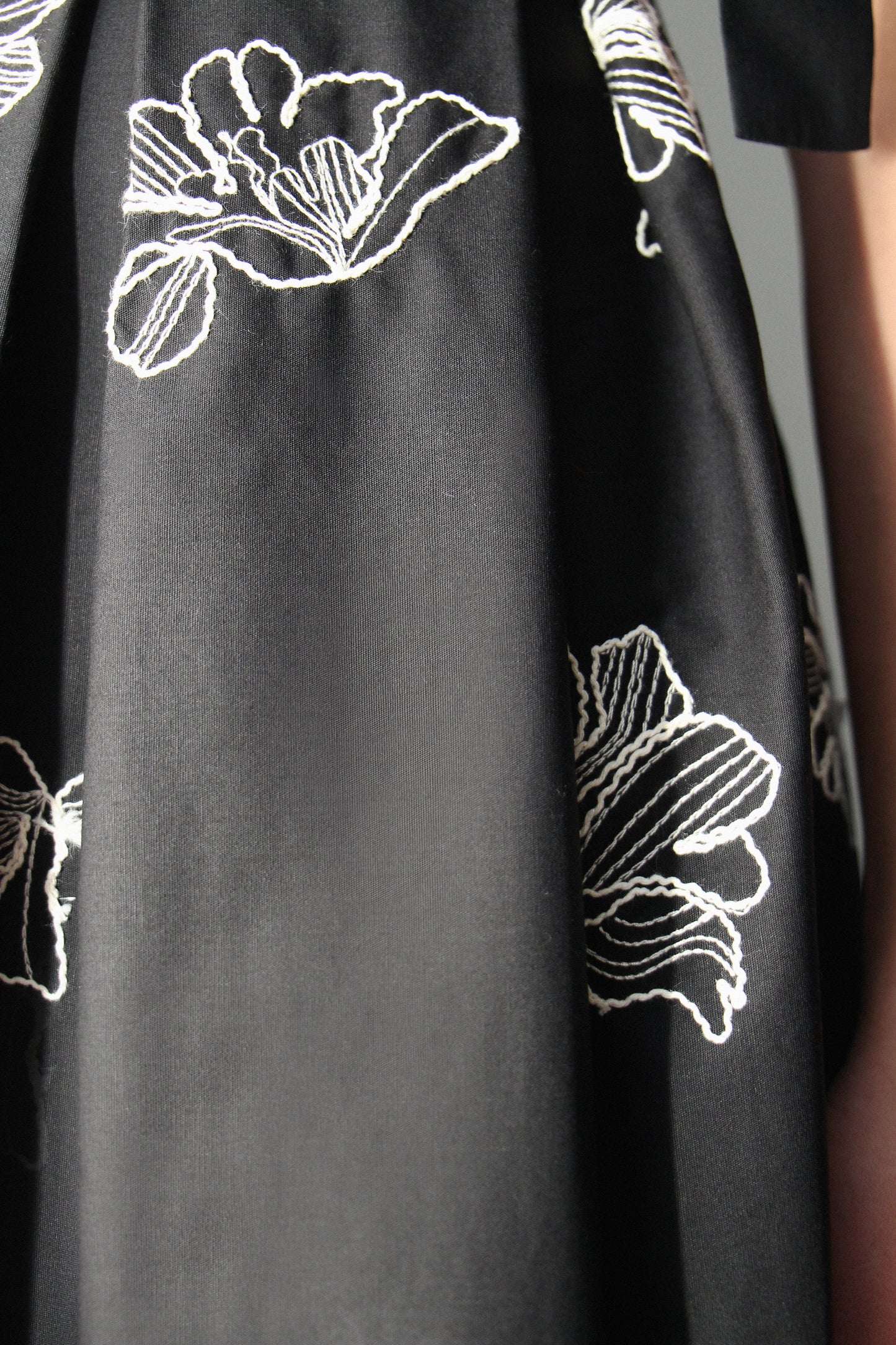 Raquelle Dress Black - Cotton Embroidery