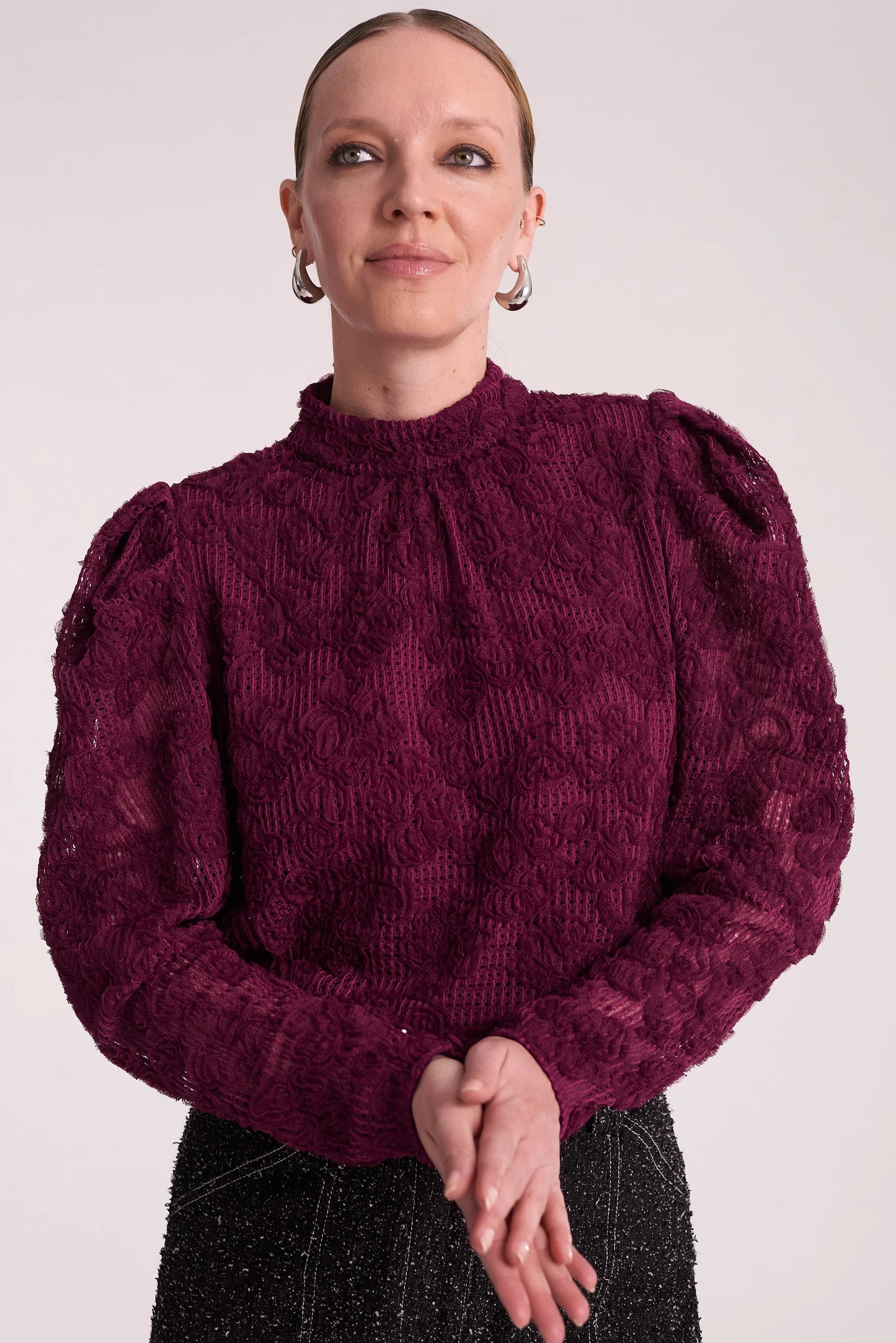 Samantha Top Long Sleeve - Burgundy