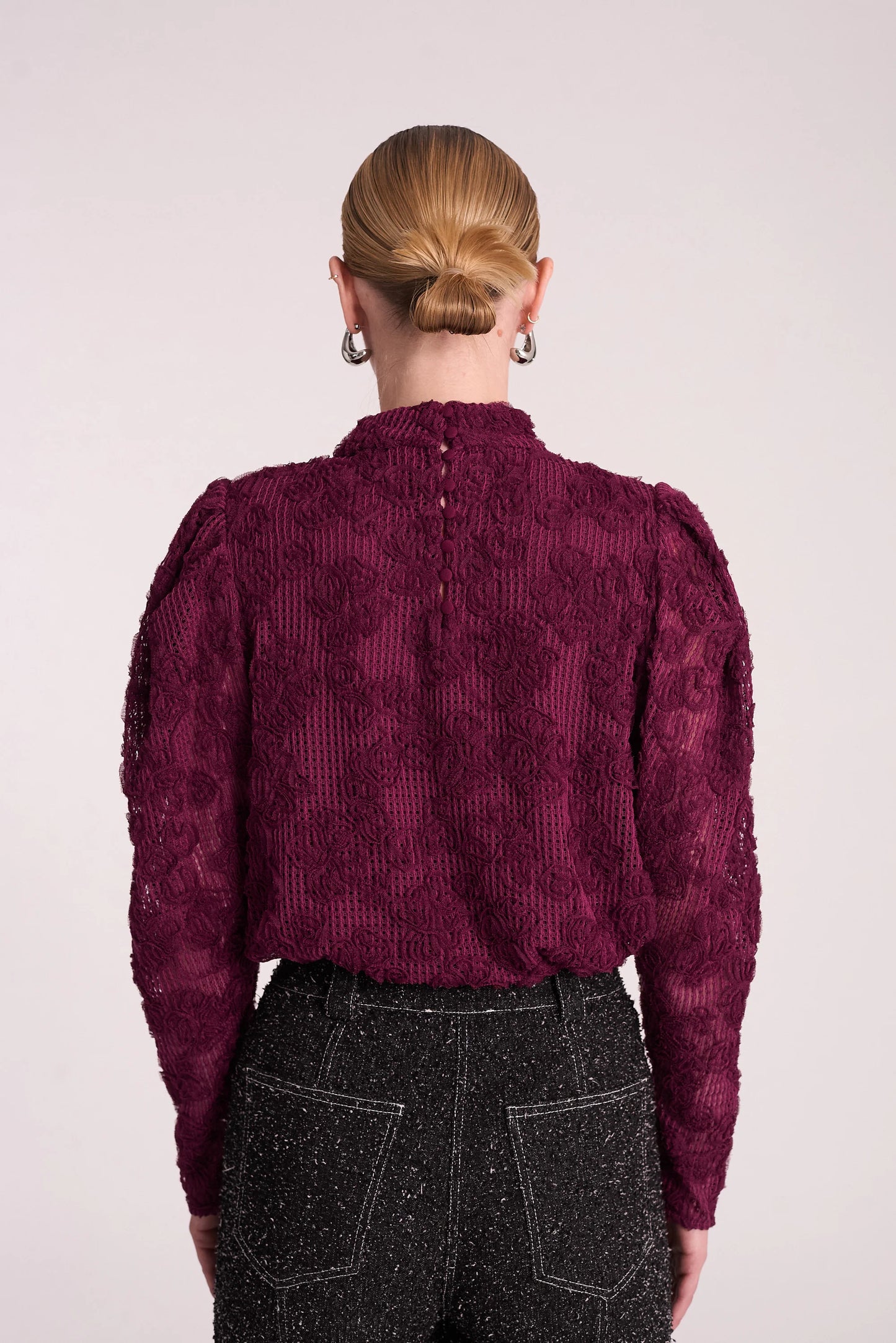 Samantha Top Long Sleeve - Burgundy