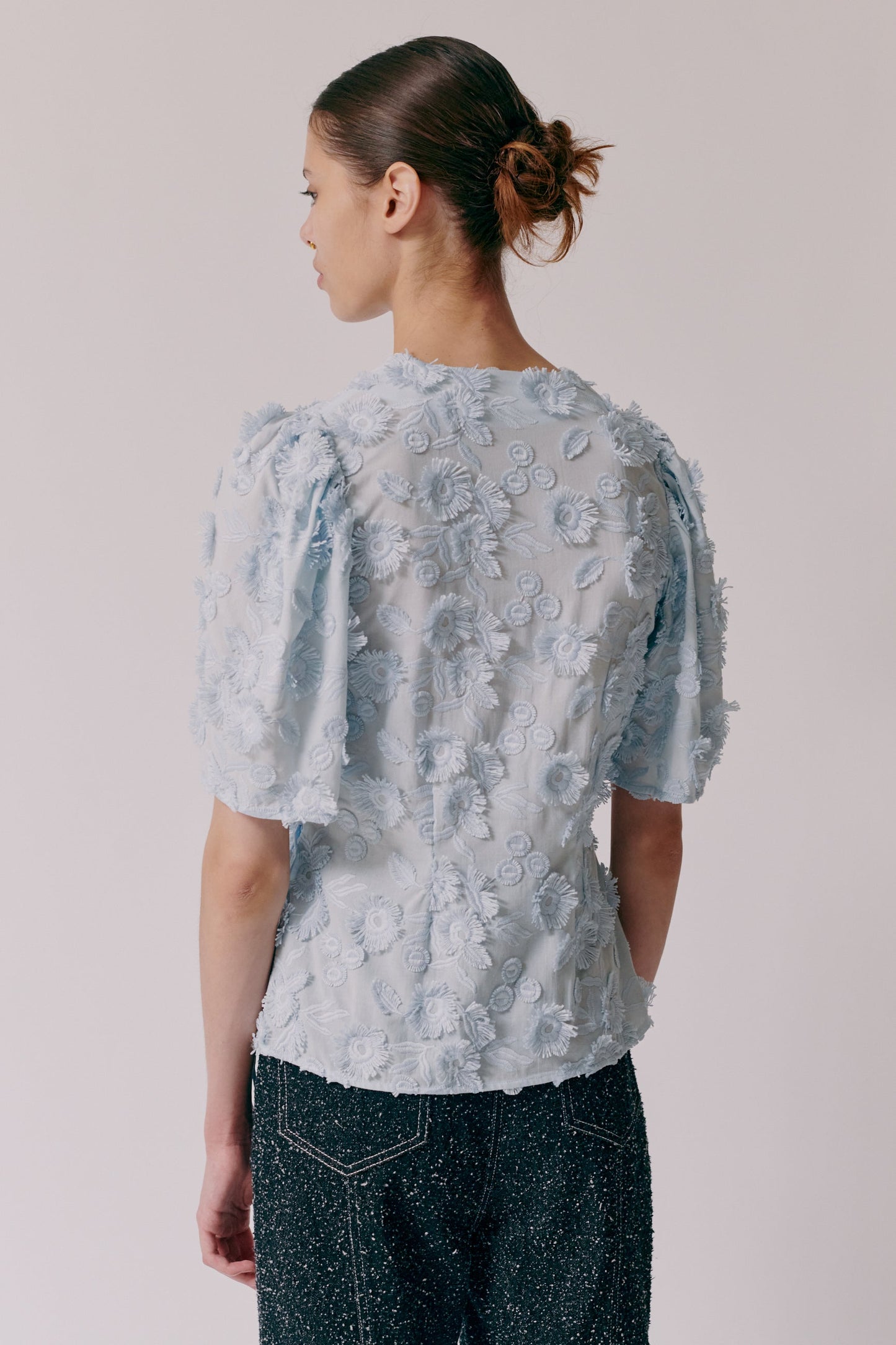 Juno Top- Aquamarine Blue