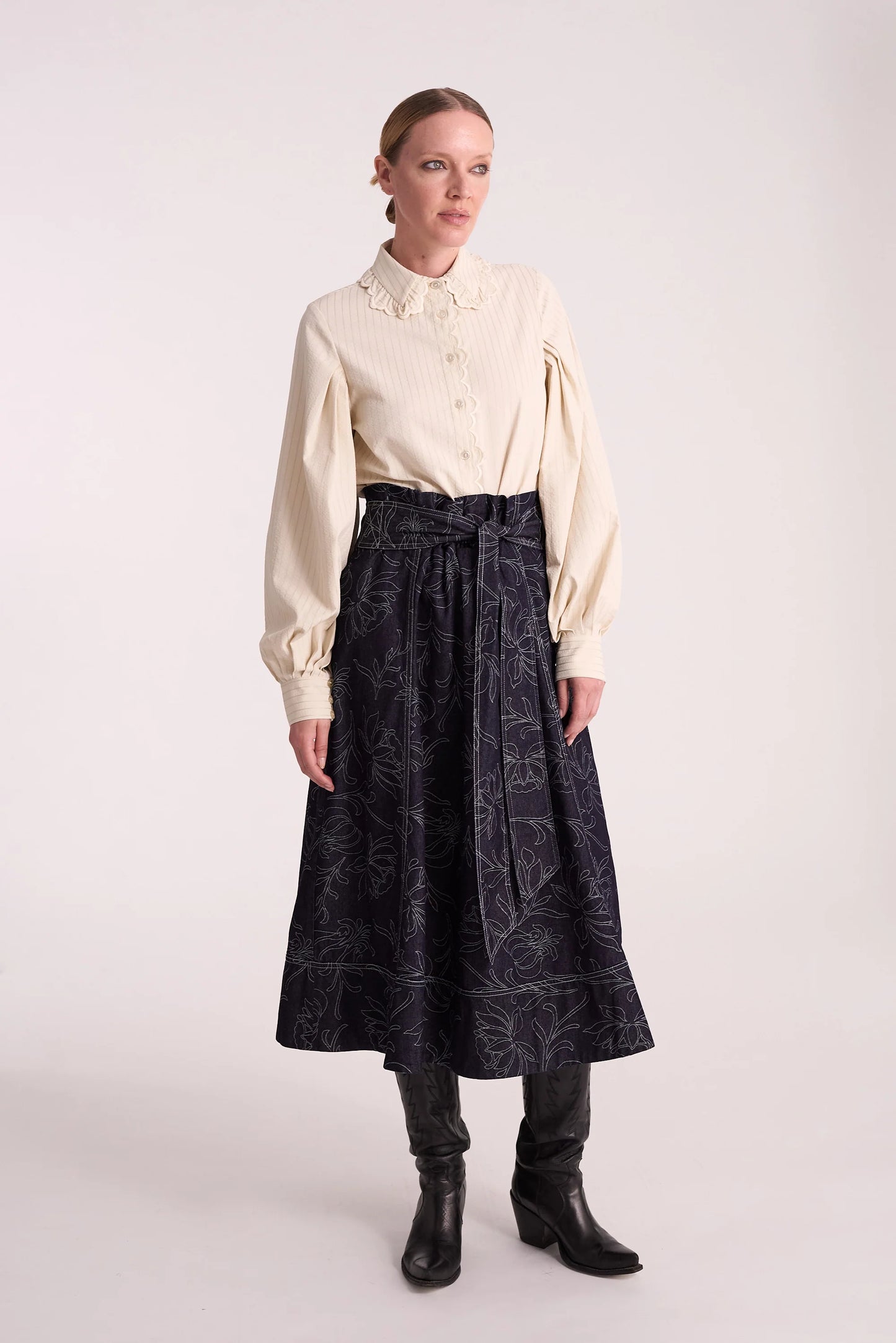 Hadley Skirt Dark Blue Denim