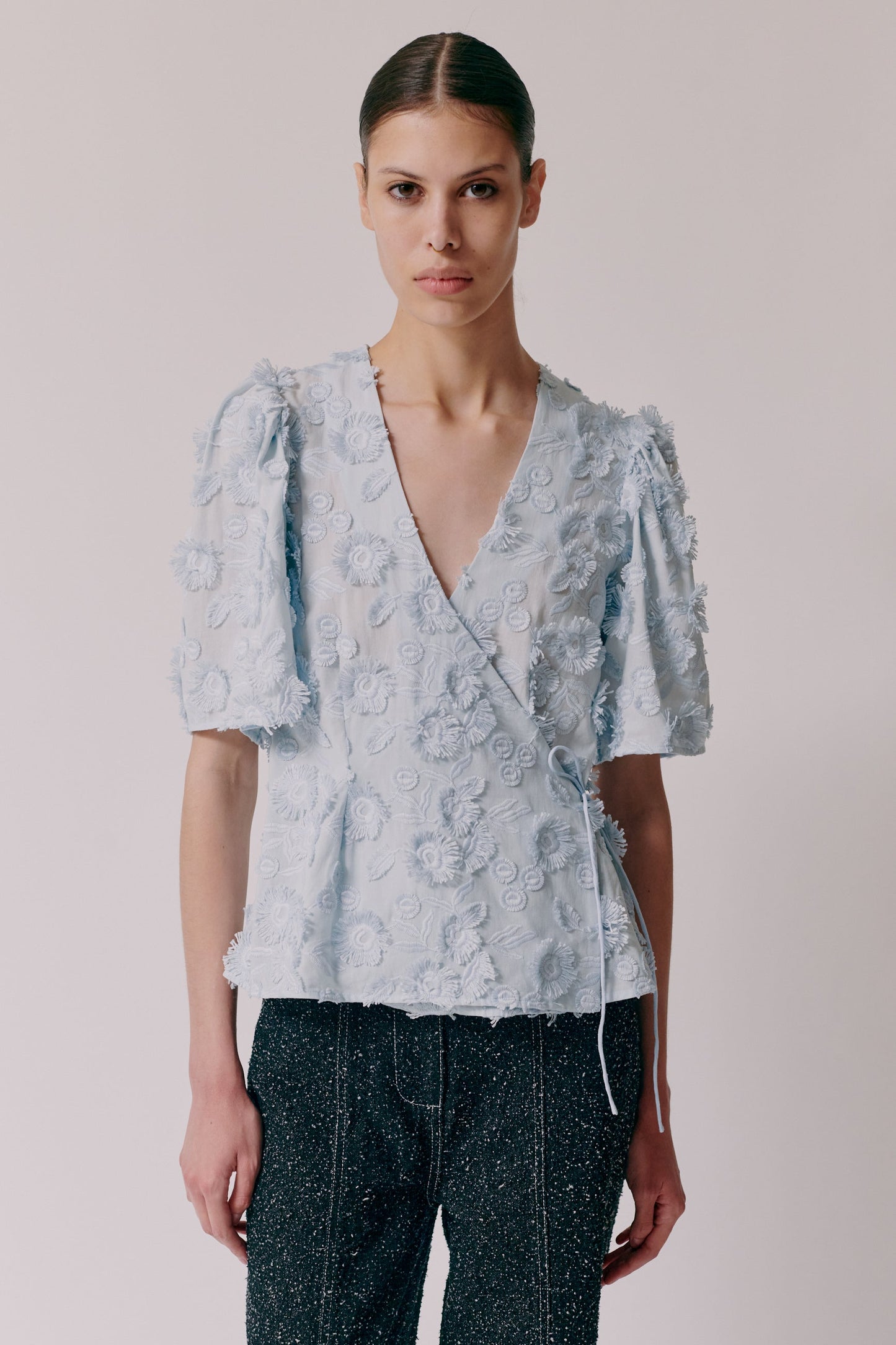 Juno Top- Aquamarine Blue