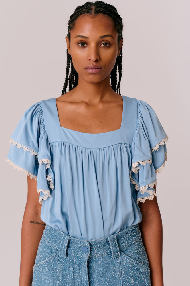 Serene Top - Lavender Blue