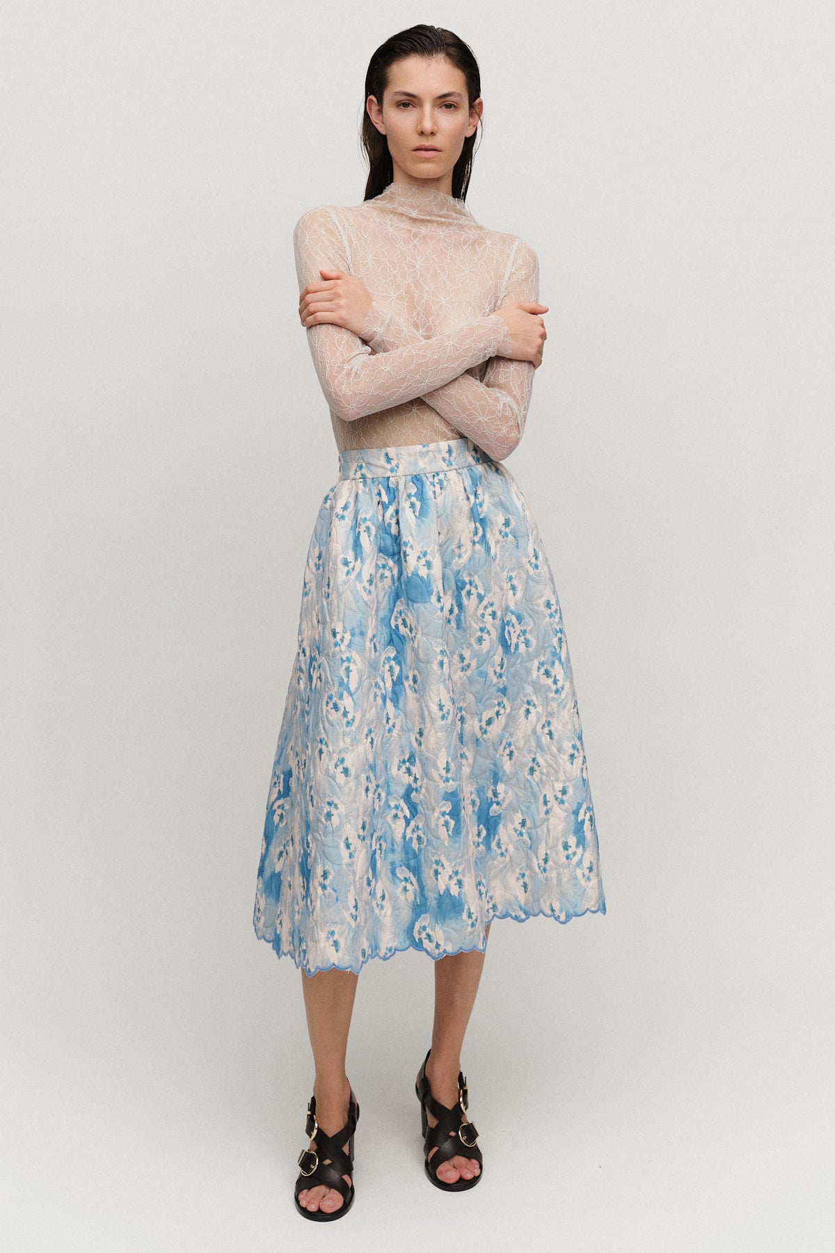 Charlotte Skirt Azure Blue