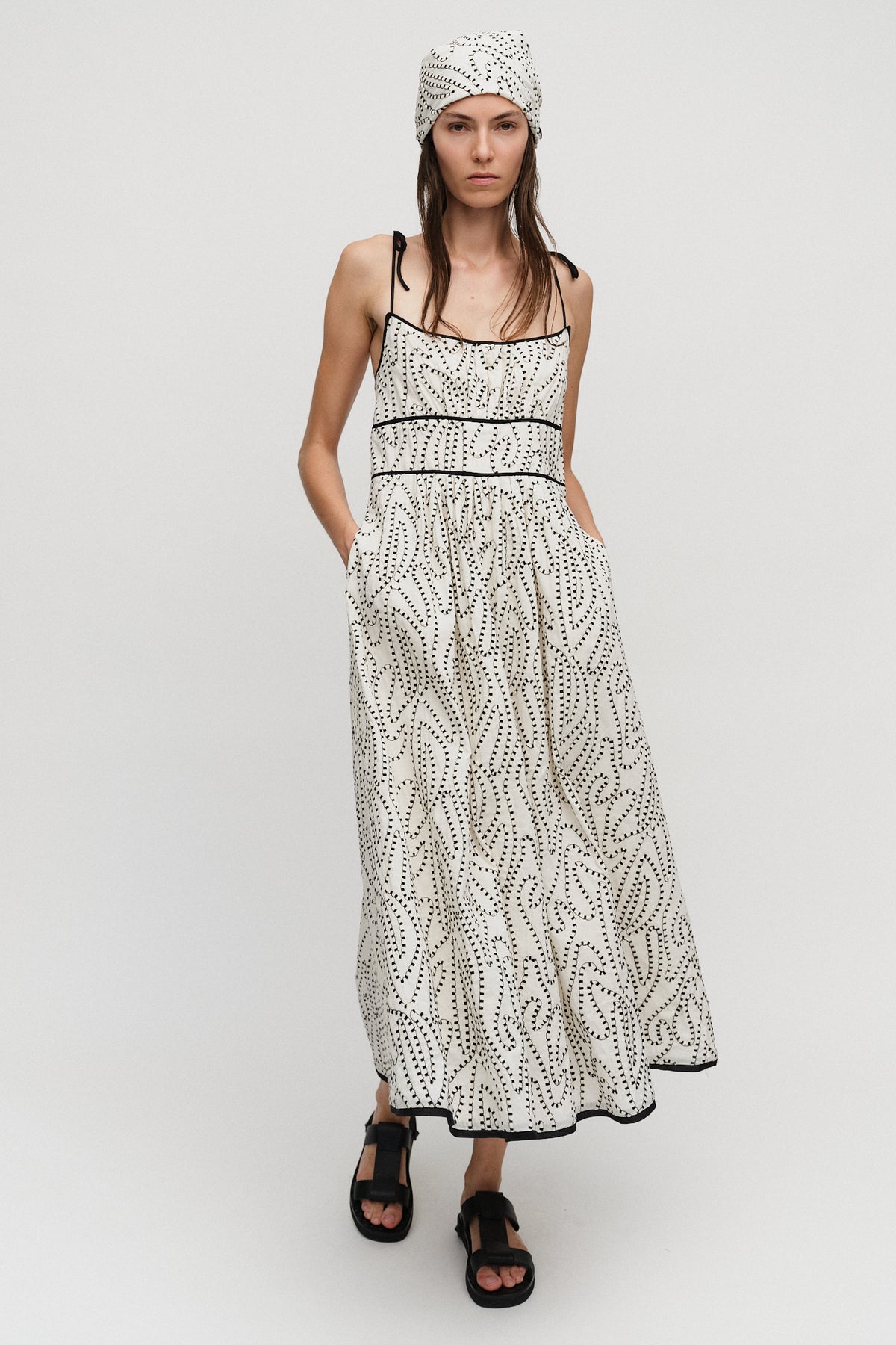 Cora Strap Dress Creme