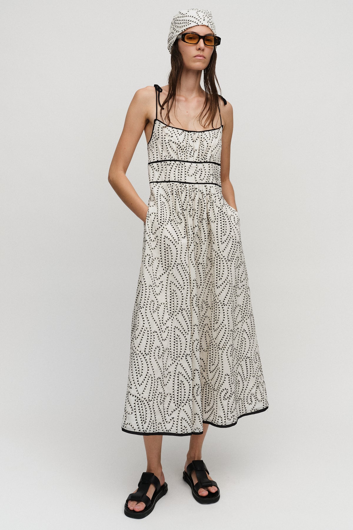 Cora Strap Dress Creme