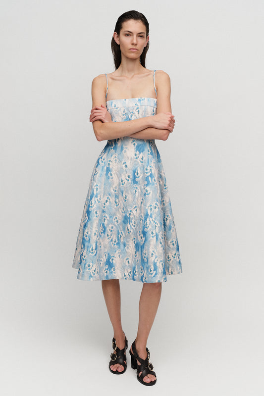 Elena Dress Azure Blue