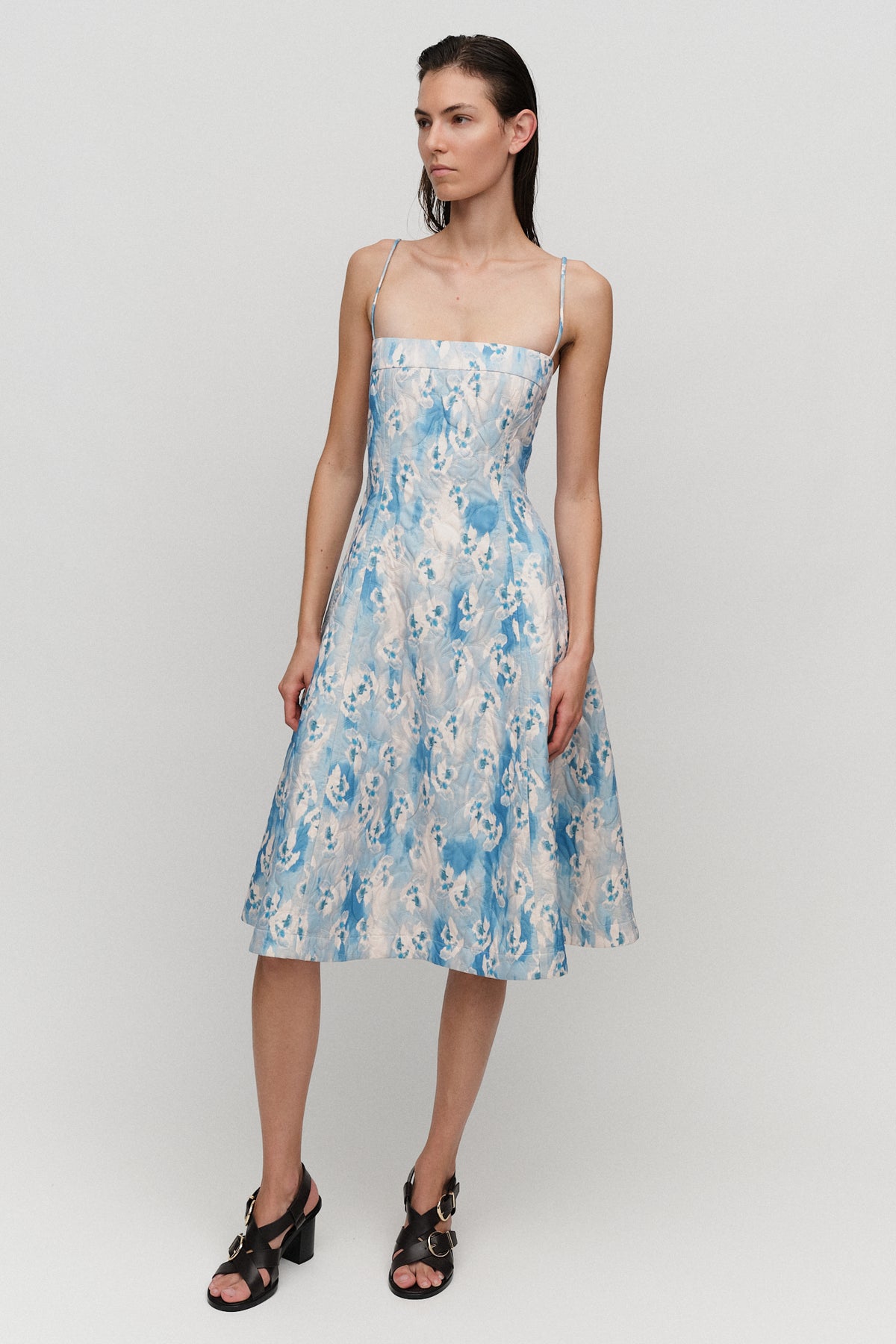 Elena Dress Azure Blue