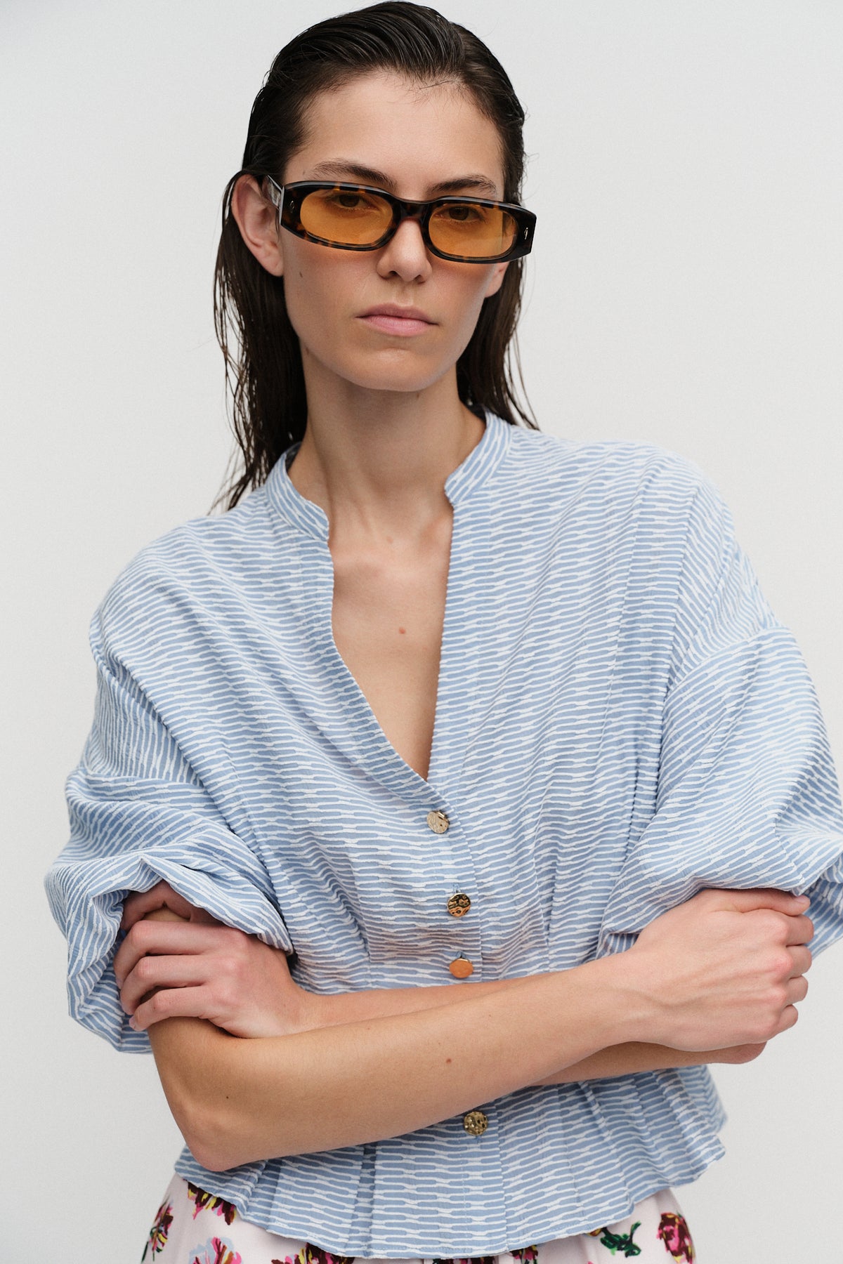 Ellen Shirt Azure Blue