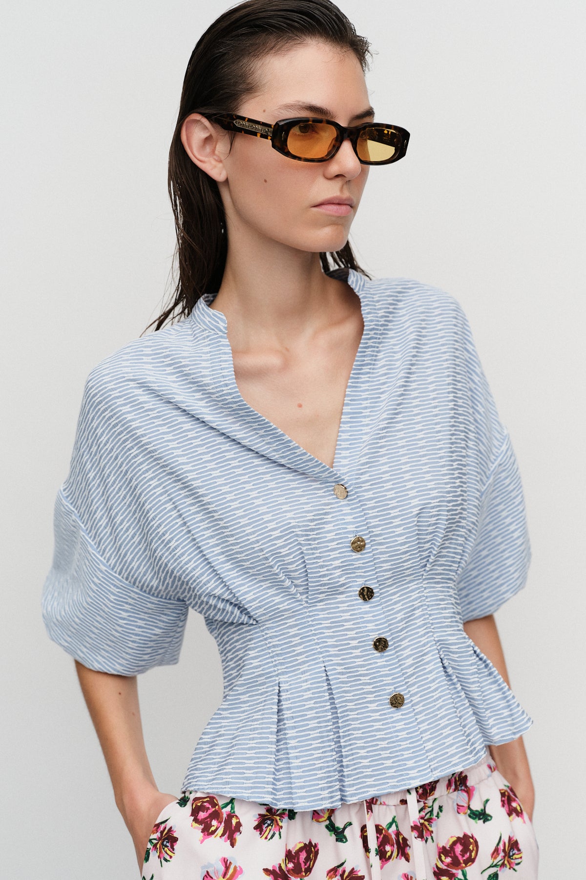 Ellen Shirt Azure Blue