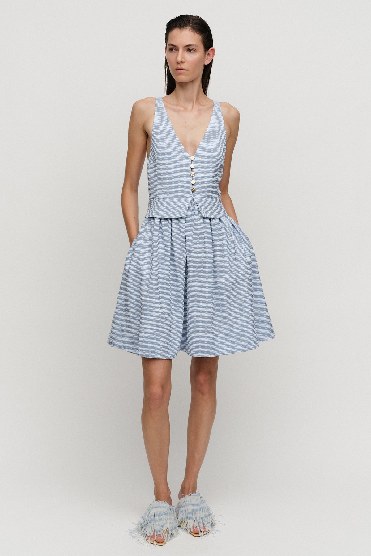 Evelyn Dress Azure Blue