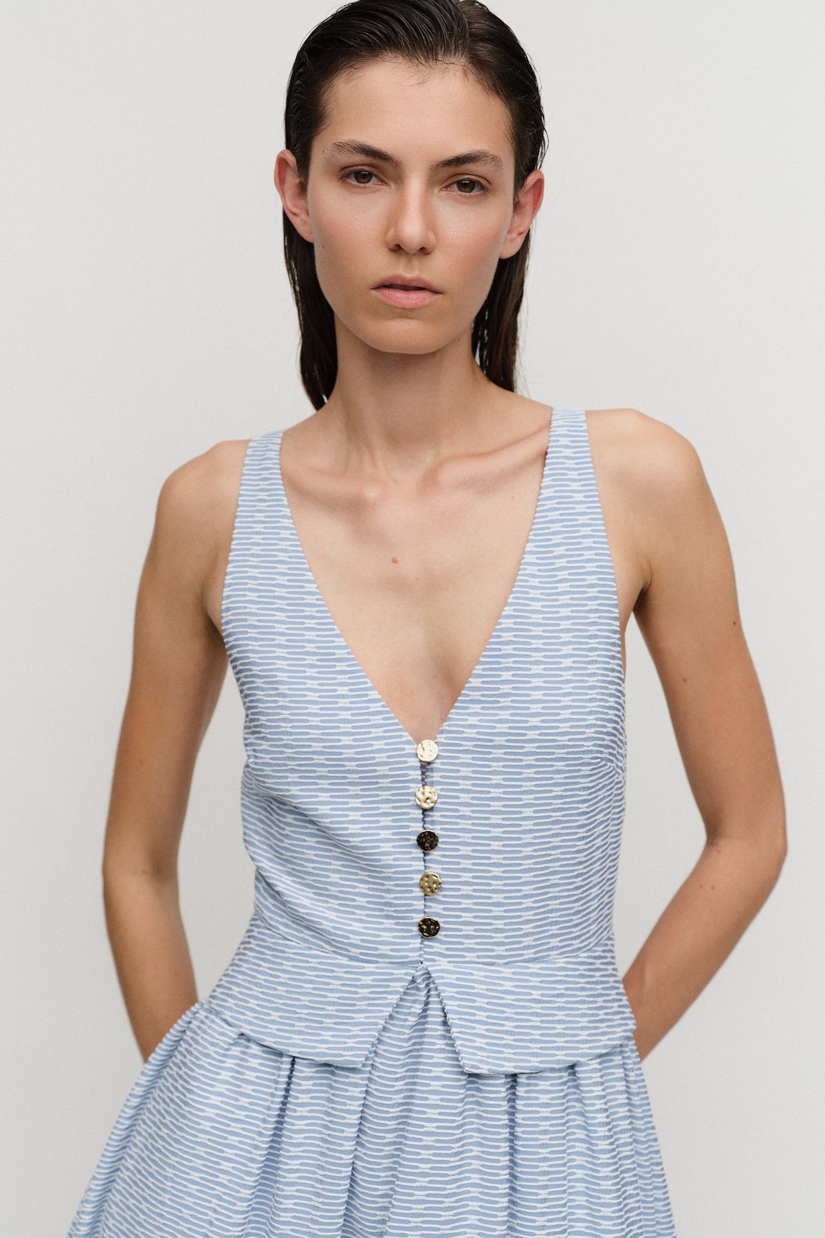 Evelyn Dress Azure Blue