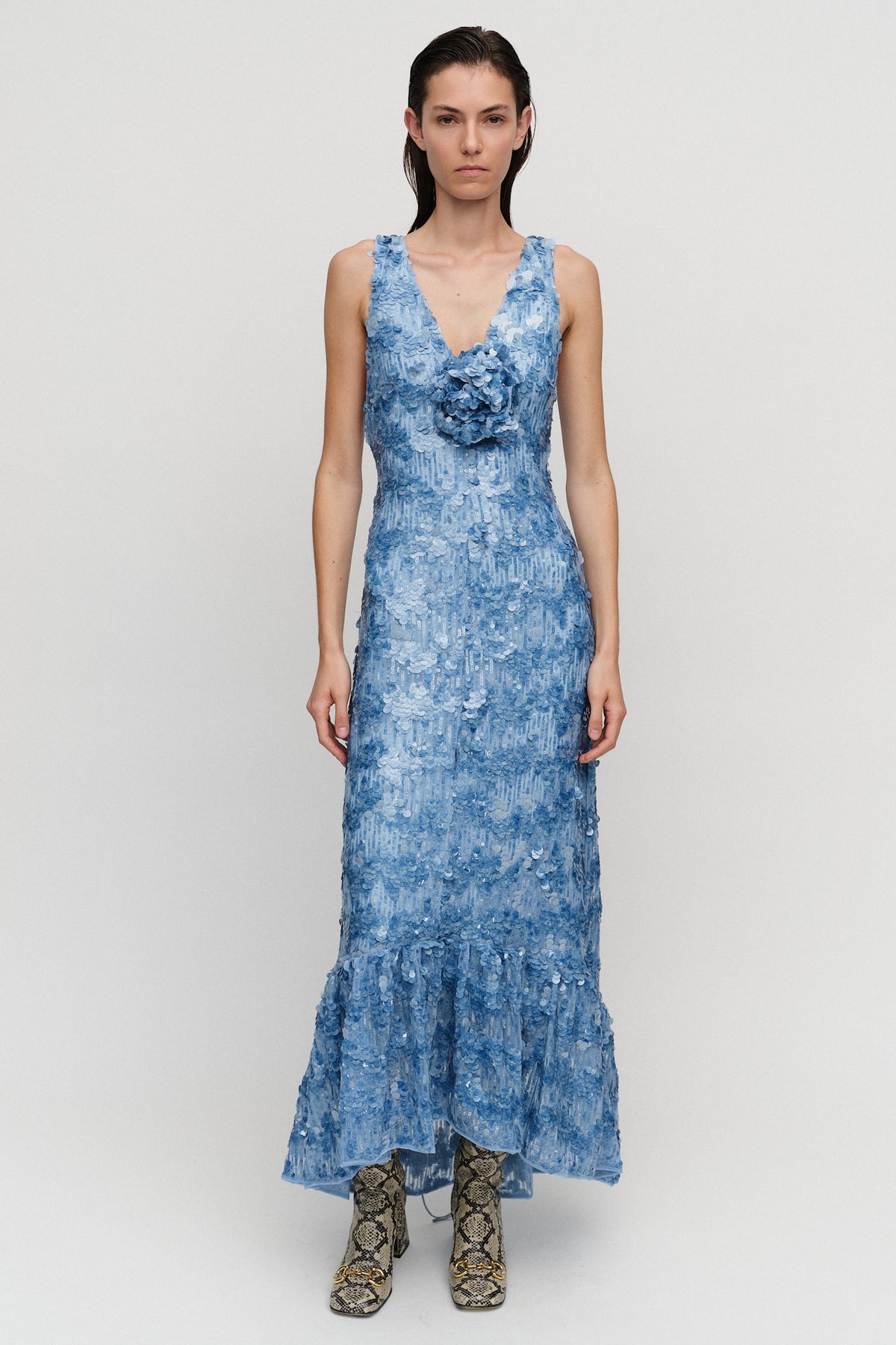 Virginie Dress Azure Blue
