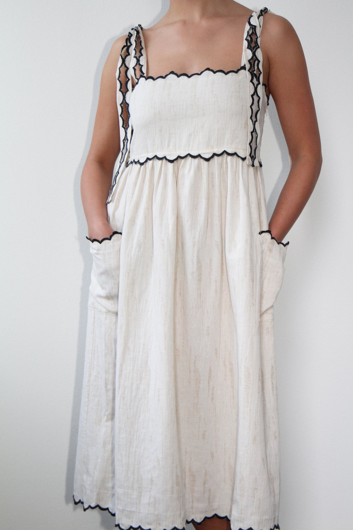 Miriam Dress Beige - Linen Dreams