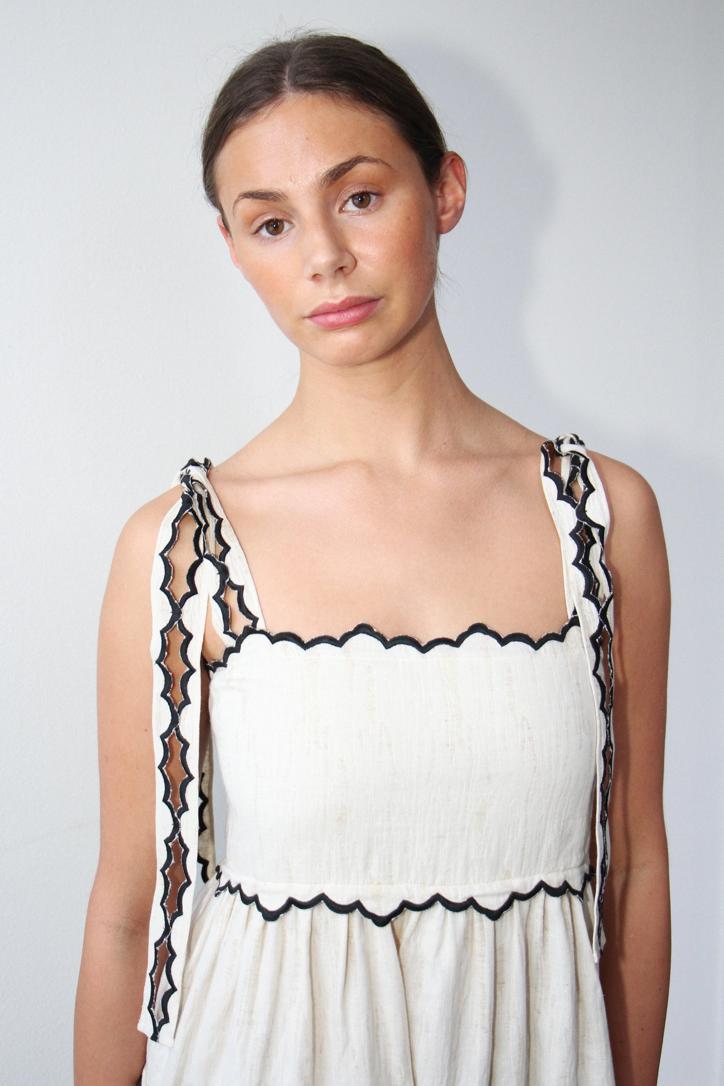 Miriam Dress Beige - Linen Dreams