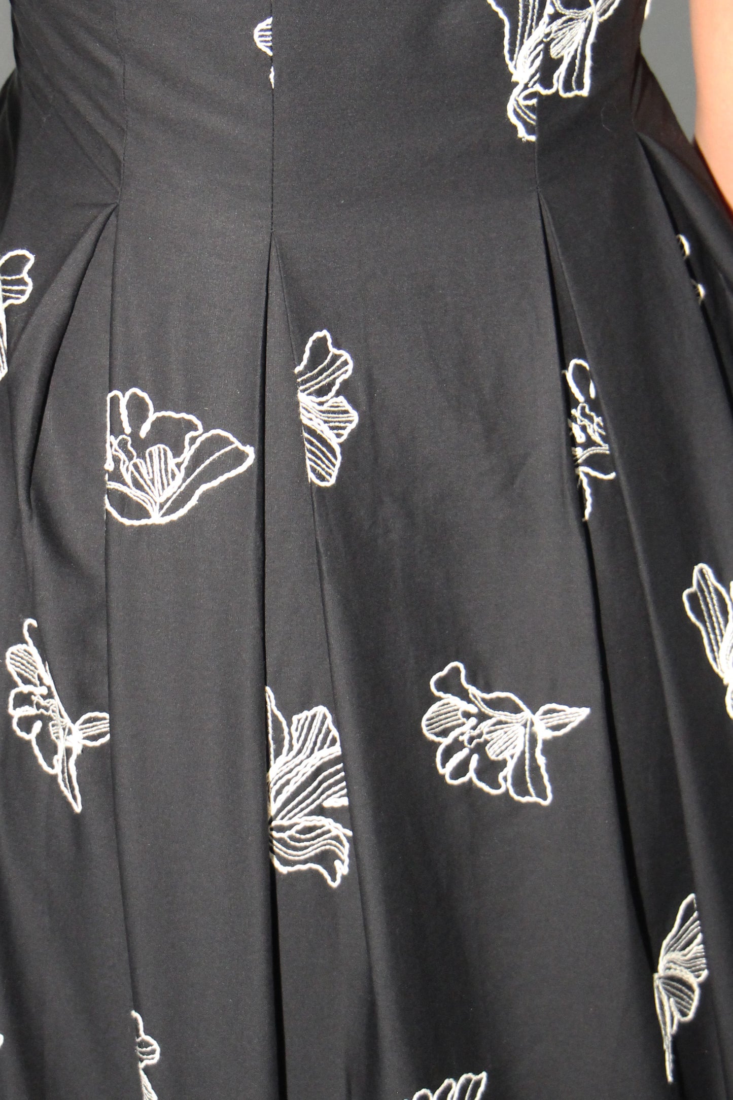 Raquelle Dress Black - Cotton Embroidery