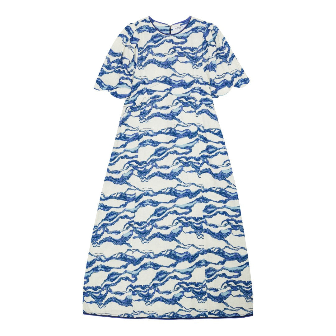 Nerina Dress - Sea Blue Print