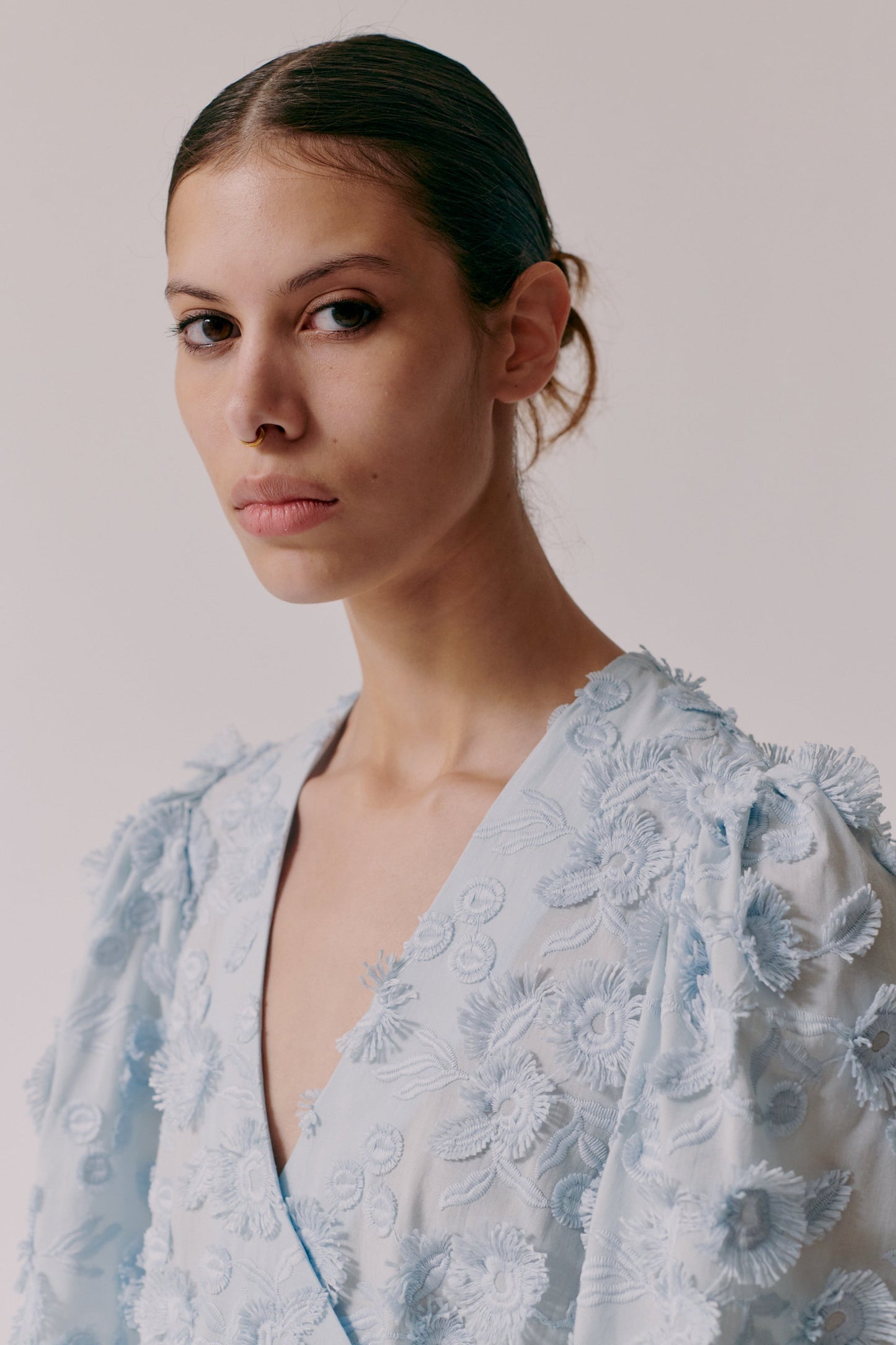 Juno Top- Aquamarine Blue