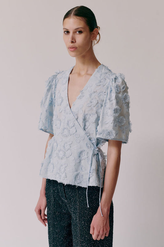 Juno Top- Aquamarine Blue