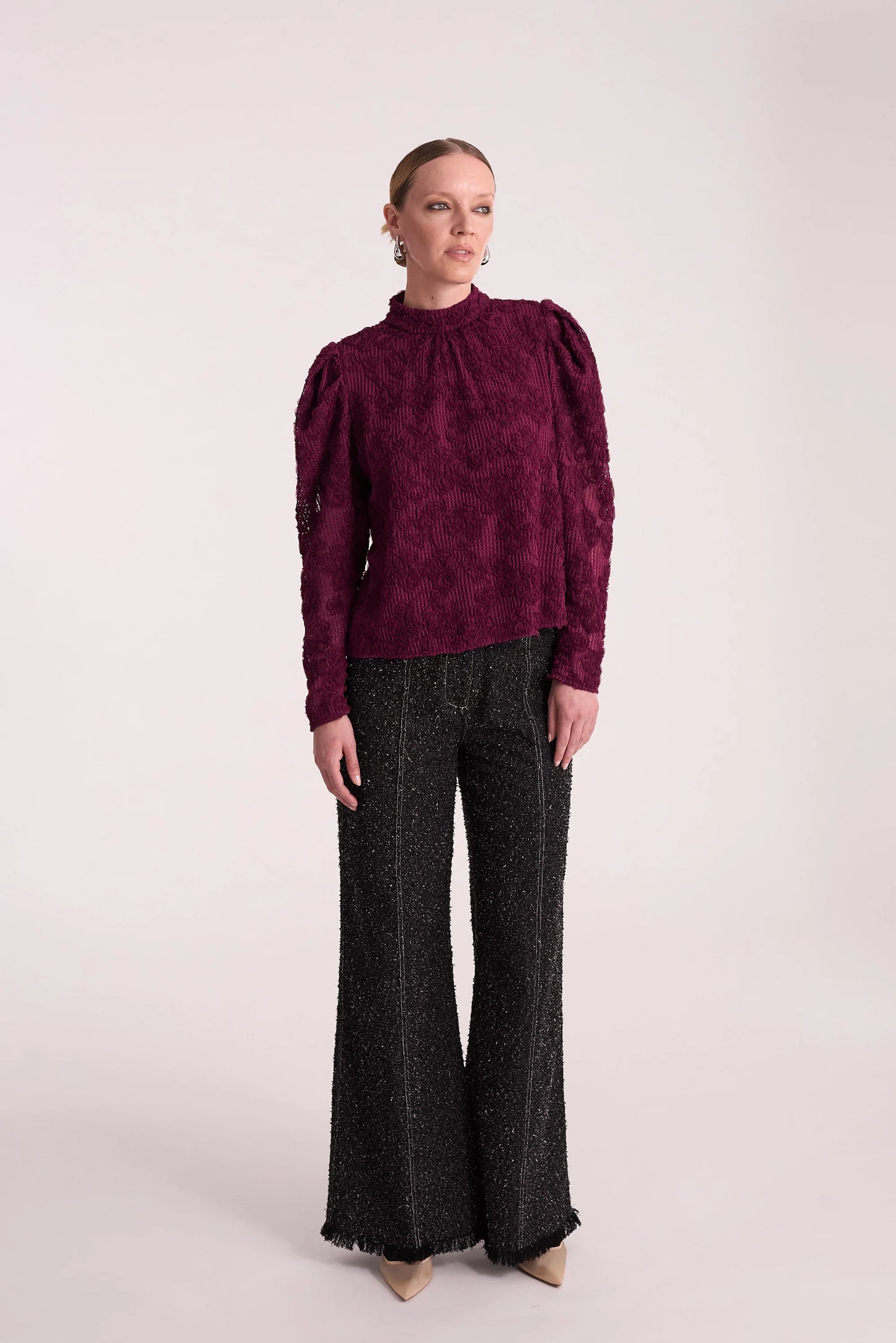 Samantha Top Long Sleeve - Burgundy